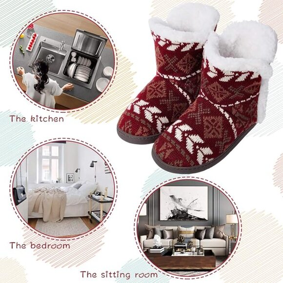 Comfort Warm Fluffy Faux Fur Slippers - Picture 6 of 8